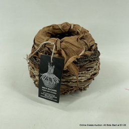 Mika McCann Mixed Fiber Woven Basket Made In Maui