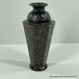 Cairo Wear Mixed Metal Hexagonal Vase 19th Century