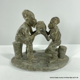 Old African Carved Soapstone Statue