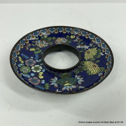 Chinese Cloisonne Cup Stand With Flowers