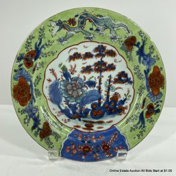 Clobbered Kangxi Dish With Dragon Circa 1700