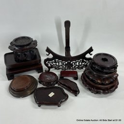 Thirteen Assorted Wood Stands