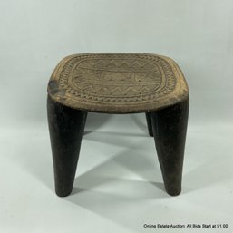 Nigerian Carved Wood Stool