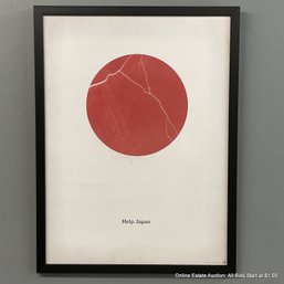 Help Japan Poster By James White, Framed