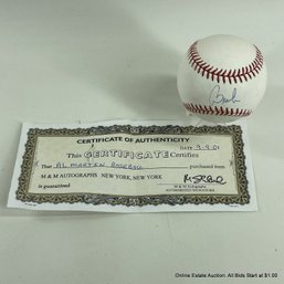 Al Martin Autographed Baseball With C.O.A.