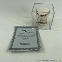 Rafael Soriano Autographed Baseball With C.O.A. In Display Box