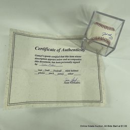 John Mabry Autographed Baseball With C.O.A. In Display Box