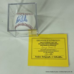George Sherrill Autographed Baseball With C.O.A. In Display Box