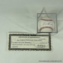 Ron Villone Autographed Baseball With C.O.A. In Display Box