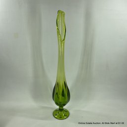 Vintage Mid Century Modern Swung Glass Vase  (LOCAL PICKUP OR UPS STORE SHIP ONLY)