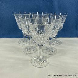 Set Of 6 Waterford Crystal Claret Wine Glasses
