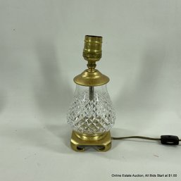 Waterford Crystal Boudoir Lamp (NO SHADE)