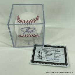 Jeremy Reed Autographed Baseball In Display Box With C.O.A.