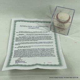 John Olerud Autographed Baseball With Hologram And C.O.A. In Display Box