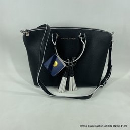 Adrienne Vittadini Kelsey Collection Pebble Grain Satchel With Detachable Shoulder Strap With Original Tag