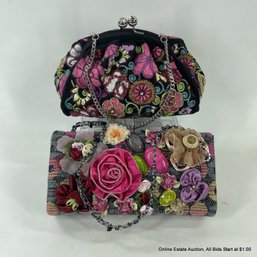 Pair Of Embellished Small Handbags Including Vera Bradley
