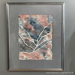 Susan Cummins Watercolor On Rag Paper Collage Titled Vesuvius (LOCAL PICKUP OR UPS STORE SHIP ONLY)