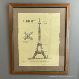 La Tour Eiffel Framed Print (LOCAL PICKUP OR UPS STORE SHIP ONLY)