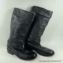 Pair Of Report Black Leather Morgan Boots Size 7.5'