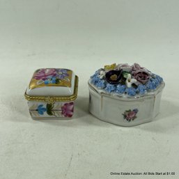 Two Small Trinket Boxes Including Elfinware Germany
