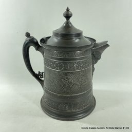Metal Pitcher With Hinged Lid