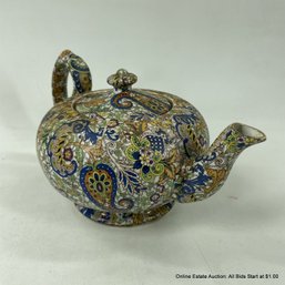 Vintage Wade's England Blue Paisley Print Teapot