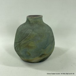 Rustic Signed Pottery Vase ' BQ 96'