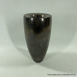Modern Style Slip Glazed Vase Metallic Bronze In Color