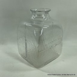 Large Clear Christer Sjogren Glass Vase Sweden