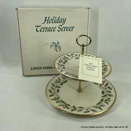 Lenox Holiday Terrace Server In Original Box