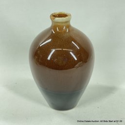 Two Tone Glazed Ceramic Vase