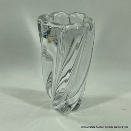Orrefors Crystal Swirl Vase