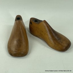 Pair Of Antique Wooden Child's Size Cobbler's Shoe Forms