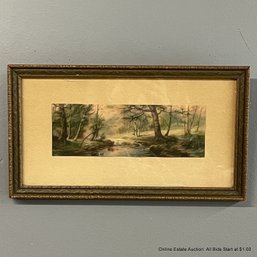 Vintage Forest Glade Print In Arts & Crafts Frame