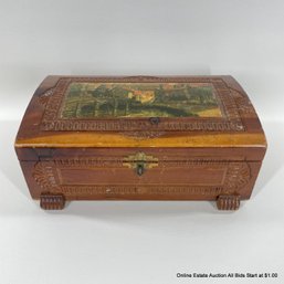 Cedar Treasure Box With Decoupage Top