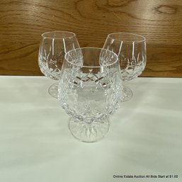3 Waterford Lismore 12oz Brandy Snifter Glasses