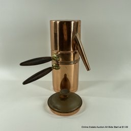 Vintage Tagus Copper & Brass Mid Century Flip Drip Coffee Maker