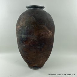 Large Ceramic Raku Vessel With Maker Mark(LOCAL PICKUP ONLY)