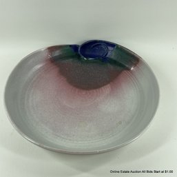 Ceramic Round Platter Signed Barbara Bobes (LOCAL PICKUP ONLY )