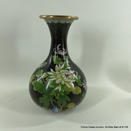 Cloisonne Chrysanthemum Butterfly Vase