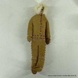 Leather & Beaded Inuit Doll