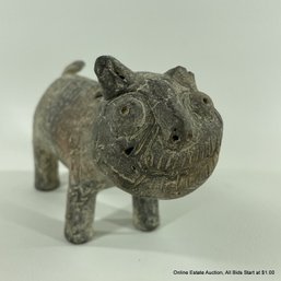 Antique Terra Cotta Cat Sculpture