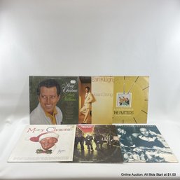 Six Vinyl Records From The Platters, Earl Klugh, Andy Williams, Art Garfunkel, White Trash, Bing Crosby