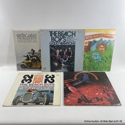Five Vinyl Records From The Beach Boys