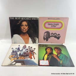 Four Vinyl Record Albums From Carly Simon, Sly & The Family Stone, Fury, Glady Knight & The Pips