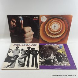 Four Vinyl Records From Stevie Wonder, Don McLean, The Steve Miller Band, Earth, Wind, & Fire