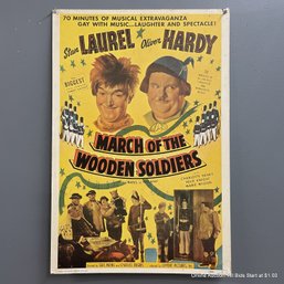 Vintage Laurel & Hardy Poster For March Of The Wooden Soldiers Movie Poster Board