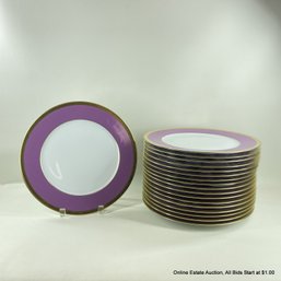 18 Laque De Chine Platinum (Amethyst) 12.25' Chargers By Haviland