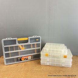 6 Assorted Plastic Compartment Organizers