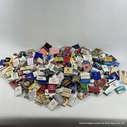 Large Assortment Of Vintage Matchbooks From Around The World, As Photographed